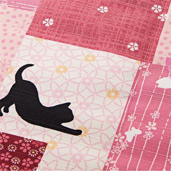 【早い者勝ち！】 ダイニング こたつ布団 〔約幅135cm用 クロネコ〕 135×80＋75cm 洗える 撥水機能 ポケット付 〔こたつ別売〕 〔リビング〕 【2240618456】(11710円)