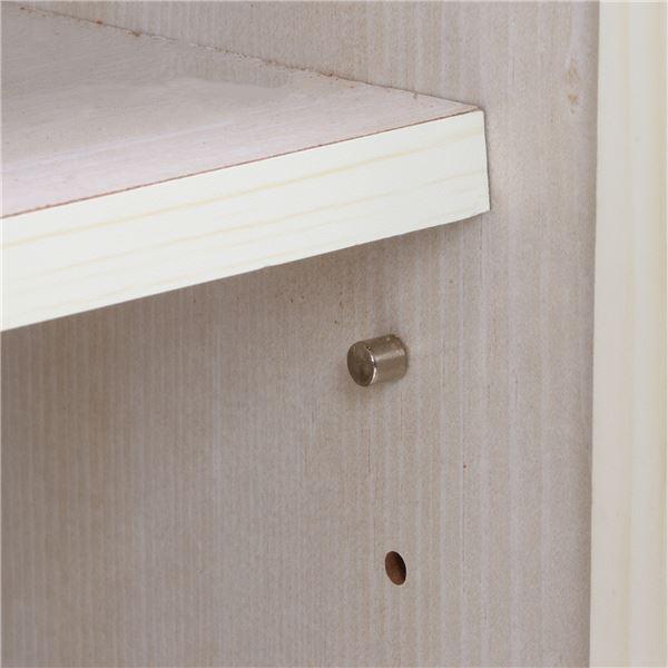 キッチンキャビネット ナチュラル×ホワイト幅59×奥行41.5×高180組立品