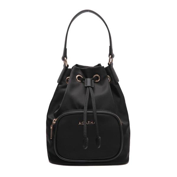 AGATHA（アガタ）AGT203-128 前ポケット付マイクロバケットバッグ（ハンドバッグ）/ブラック