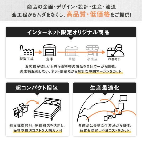 純正公式 ベッド 低床 連結 ロータイプ すのこ 木製 LED照明付き 宮付き 棚付き コンセント付き シンプル モダン ブラウン クイーン（SS+SS） ベッドフレームのみ