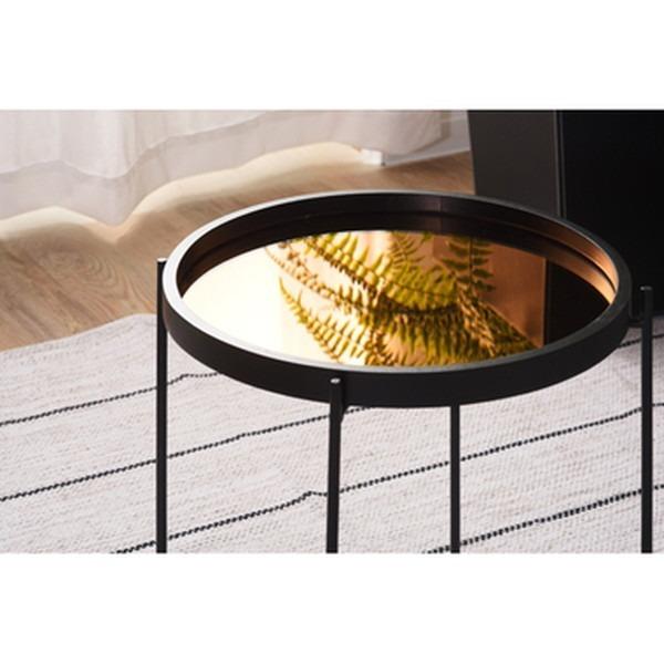 サイドテーブル ミニテーブル 約幅73cm L ミラー天板 円形 ラウンド トレーテーブル リビング ダイニング インテリア家具 リビング ダイニング インテリア家具 サイドテーブル ミニテーブル 約幅73cm ミラー天板 円形 ラウンド トレーテーブル