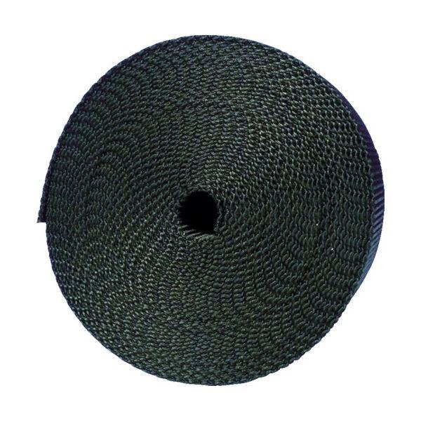 (まとめ) TRUSCO ナイロン平ベル 1.2t×25mm×5m 黒 TNB255-BK 1巻 〔×5セット〕