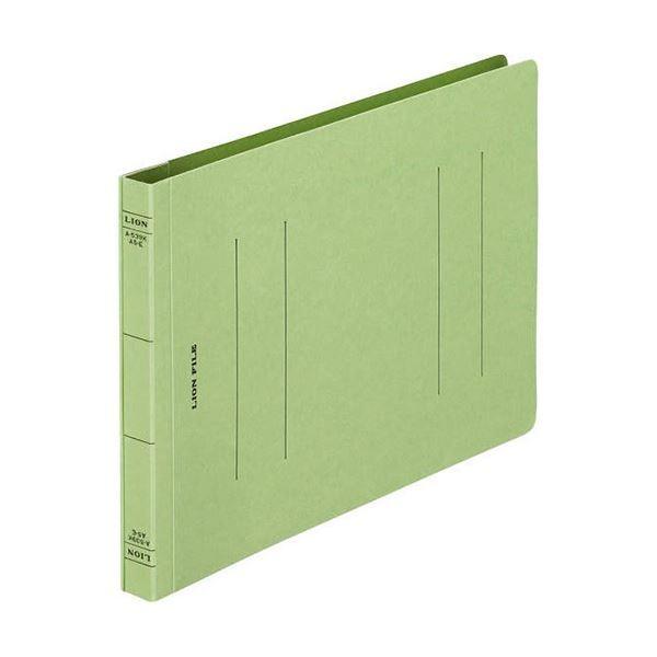 (まとめ) ライオン事務器 フラットファイル(環境)樹脂押え具 A5ヨコ 150枚収容 背幅18mm 緑 A-539KA5E 1セット(10冊) 〔×10セット〕
