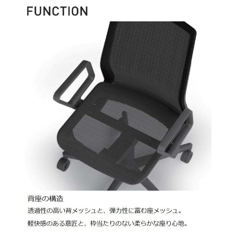 コクヨ C01-W101MU-WEWEW2 オフィスチェア FABRE（ファブレ）メッシュタイプ ホワイト脚 ホワイトシェル 肘なしの画像