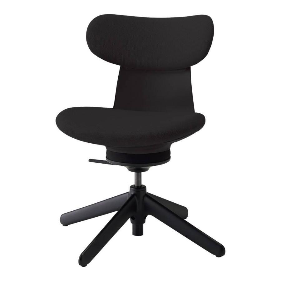 コクヨ　C05-B10CCL_1　オフィスチェア　ingLIFE（イングライフ）背クッションタイプ　4本脚タイプ　ブラック樹脂脚　肘なし　布張地（背座同色）