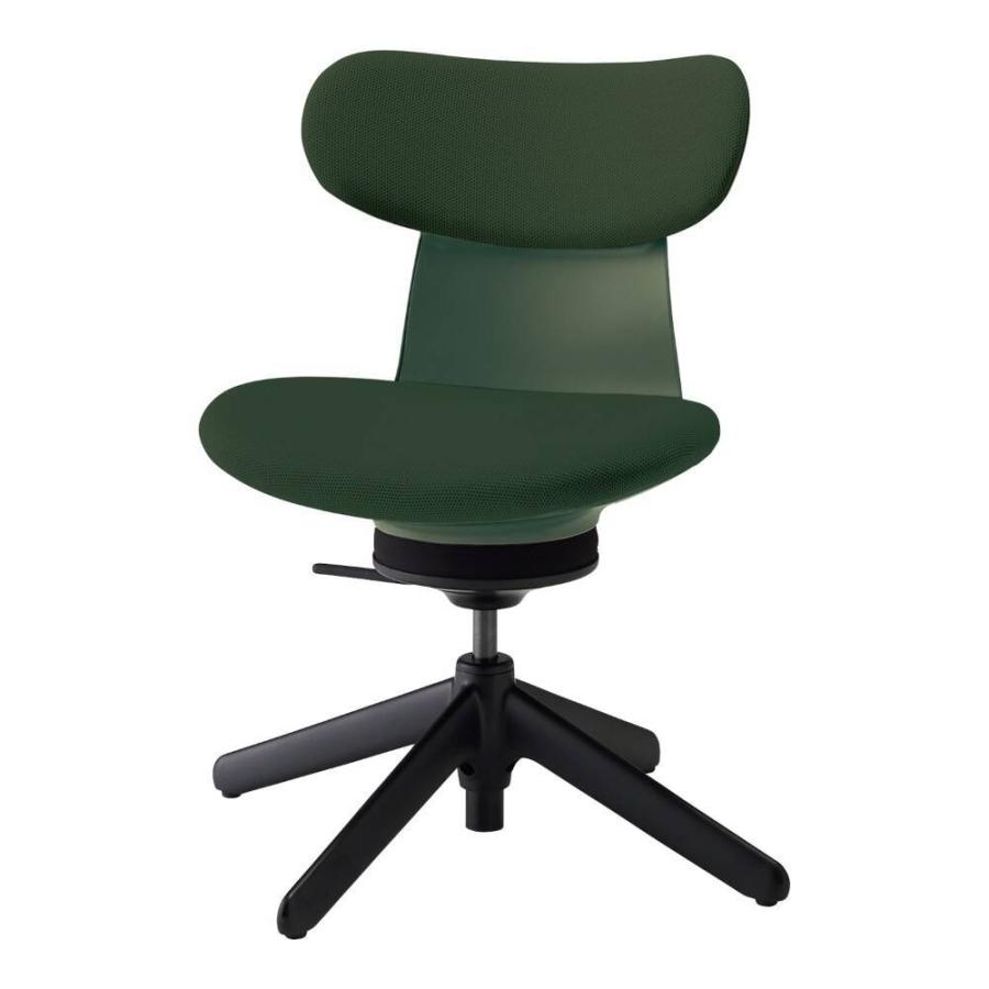 コクヨ　C05-B10CCL_1　オフィスチェア　ingLIFE（イングライフ）背クッションタイプ　4本脚タイプ　ブラック樹脂脚　肘なし　布張地（背座同色）