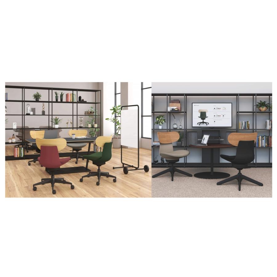 コクヨ　C05-B10CCL_1　オフィスチェア　ingLIFE（イングライフ）背クッションタイプ　4本脚タイプ　ブラック樹脂脚　肘なし　布張地（背座同色）