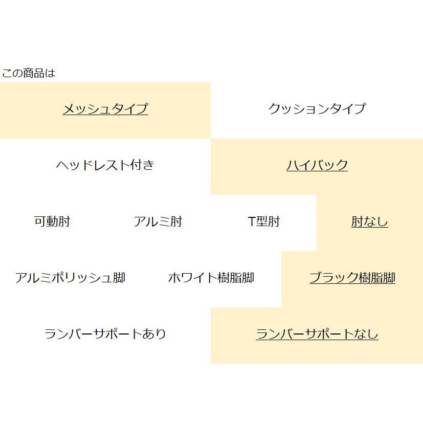 コクヨ　C08-B200M_1　オフィスチェア　Duora2＜デュオラ2＞　メッシュタイプ　ハイバック　肘なし　ブラック樹脂脚　ランバーサポートなし_3