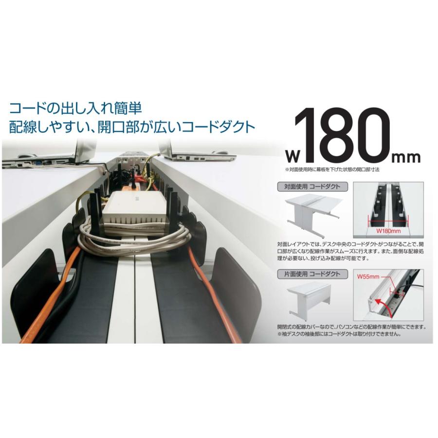 コクヨ　SD-ISN1475CABS　iSデスクシステム　両袖デスク　A4B4タイプ　W1400D750の画像