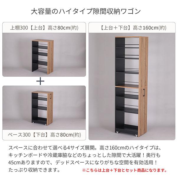 隙間 ラック すき間 ワゴン ハイタイプ 幅30cm 奥行45cm 高さ160cm