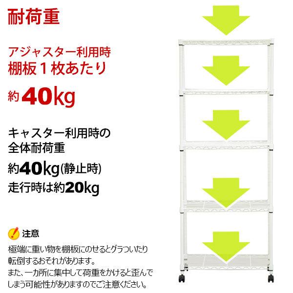 スチールラック5段 幅60cm 奥行き35cm 高さ156cm リビング収納