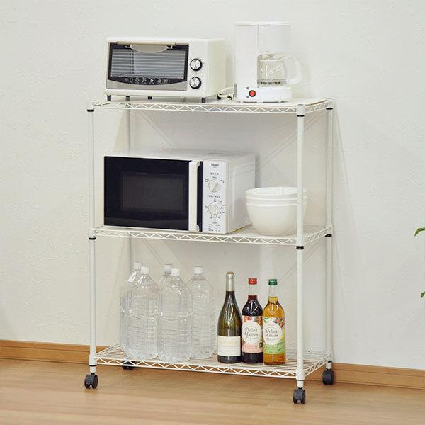 スチールラック3段 幅75cm 奥行き35cm 高さ96cm リビング収納 おもちゃ