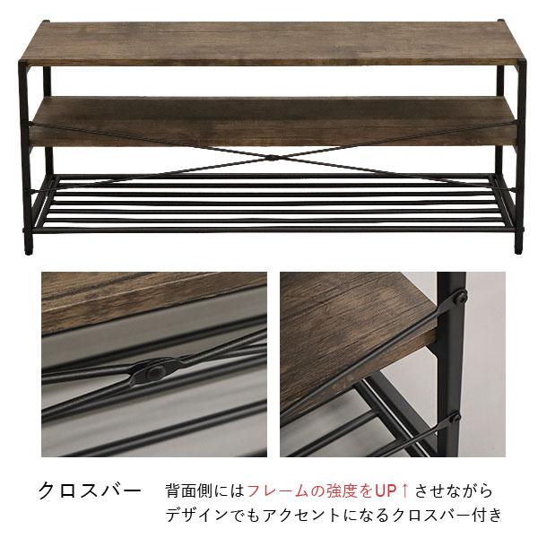テレビ台 ローボード 幅100cm 奥行30cm 高さ38.8cm オープンラック 3段 