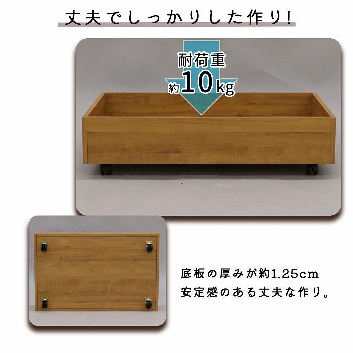 ベッド下収納 キャスター付き 高さ20cm 収納ボックス ベッド下 収納