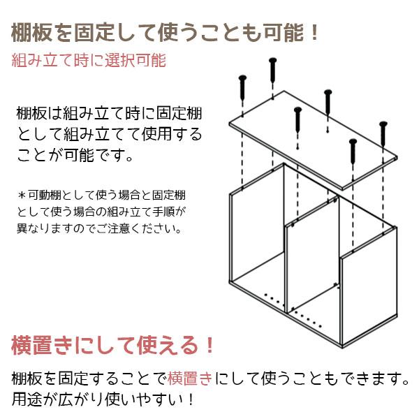 2個セット カラーボックス2段 横置きA4ファイル対応 縦置きB5ファイル