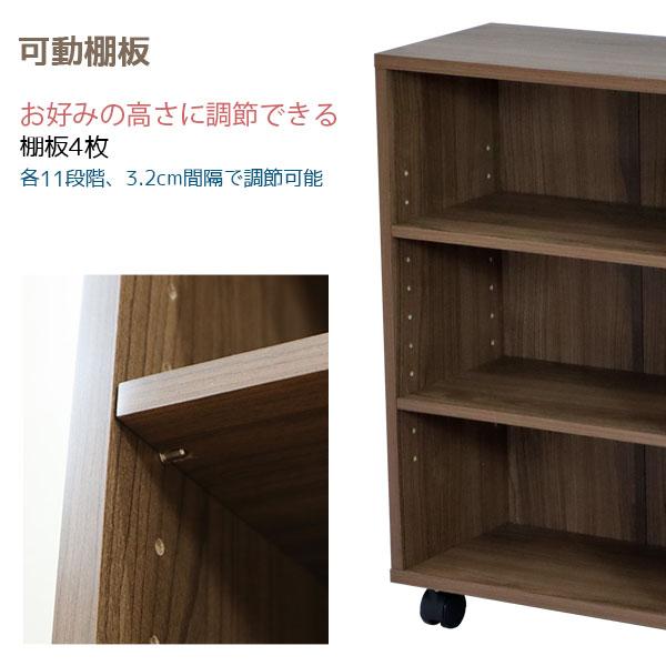 カラーボックス ワイド(3段+3段) キャスター付きワゴン キャスター