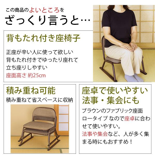 座椅子 脚付き 高座椅子 座面高さ25cm 完成品 幅52cm 奥行46cm 高さ