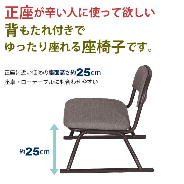 2脚セット 座椅子 脚付き 高座椅子 座面高さ25cm 完成品 幅52cm 奥行