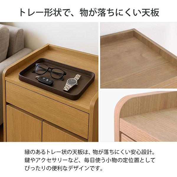 収納棚 扉付き (約)60cm幅 完成品 日本製木目シート おしゃれ 小さい