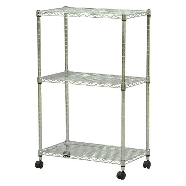スチールラック 幅60cm 奥行き35cm 高さ96cm 3段 メッキ リビング収納