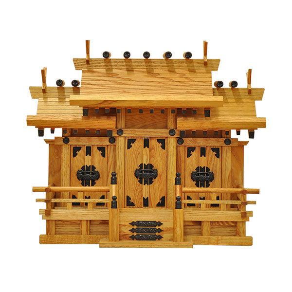 養蚕家 古い神社のお札 木箱付き 古民家 日本 神道 アンティーク 神棚 三社 純国産(日本製) 清正 小 モダン おしゃれ お札 御札立て