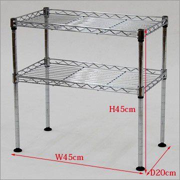 ミニラック3段 幅45cm 奥行き20cm 高さ45cm 送料無料 コンパクト キッチンラック スチールラック キッチン 台所 調味料ラック スパイスラック 収納ラック｜kaguto｜02