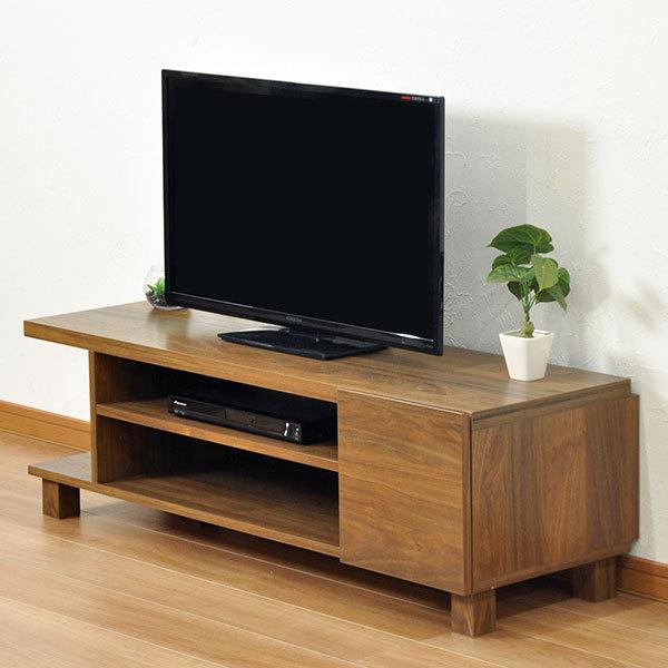 抗菌加工 テレビ台 ローボード119cm幅 50V型対応 ウォールナット柄の