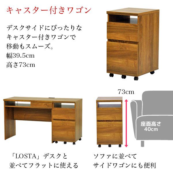デスクワゴン A4ファイル対応 サイドワゴン デスクサイドワゴン