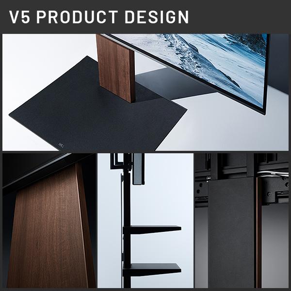 組立設置付き WALLインテリアテレビスタンドV5 ロータイプ 32〜80v対応