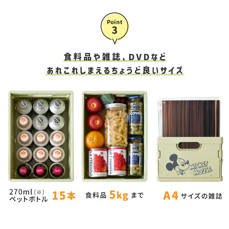 収納ボックス ディズニー柄 日本製 折りたたみ式 積み重ね可能