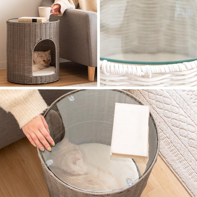 ネコ ハウス キャットハウス ペット 猫 ベッド 猫ちぐら ほぼ完成品(天