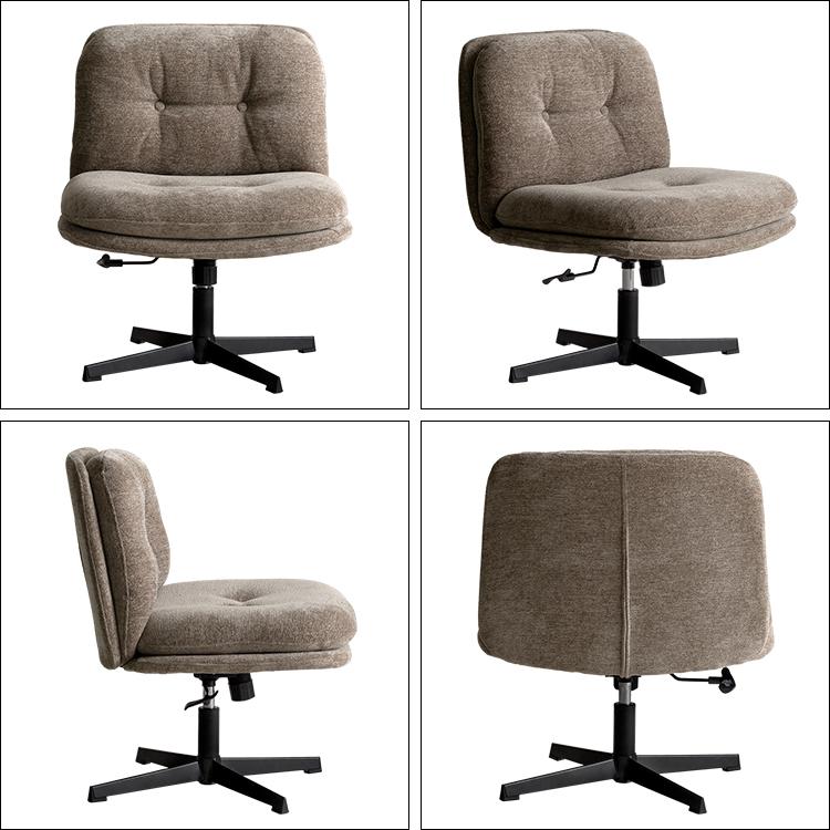 ラウンジチェア 回転式 昇降式 椅子 座面高さ43〜50cm 幅66cm 奥行67cm