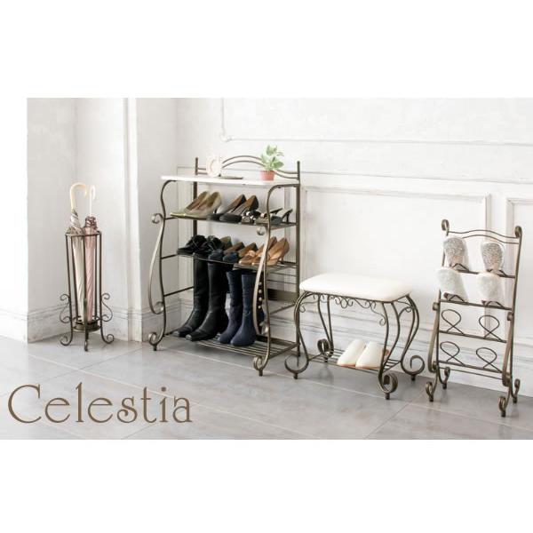 スリッパラック 4段 完成品 大人かわいい おしゃれ アンティーク調