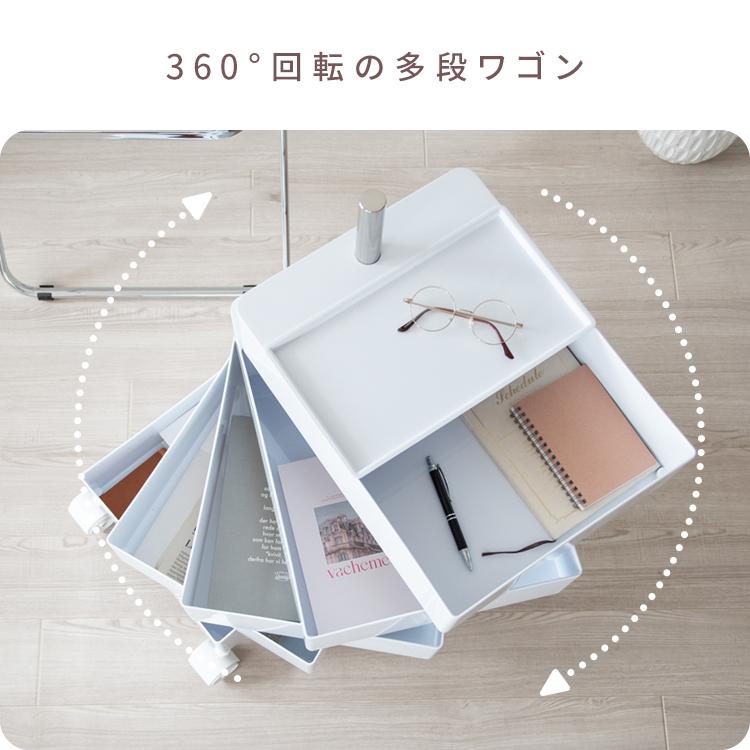 ワゴン 7段 キャスター付き 回転 32幅 ほぼ完成品(キャスター