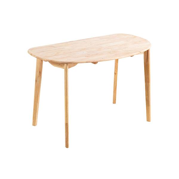 ダイニングテーブル 半円 テーブル 120×65 天然木 ラバーウッド カフェ