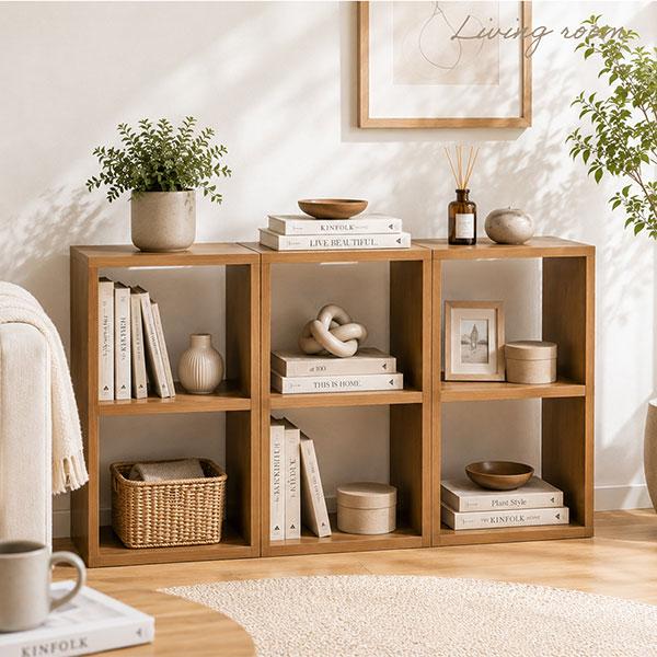 オープンラック 1段 30×30 奥行30cm 収納 棚 ブラウン アイボリー