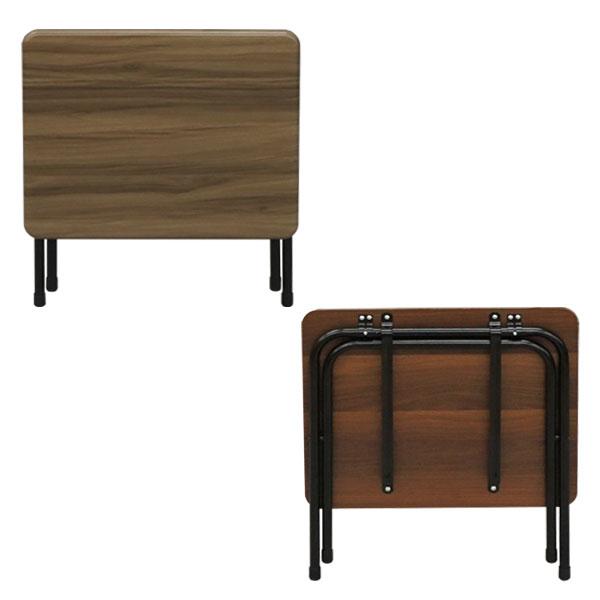 折り畳み式机 折りたたみテーブルロータイプ 折りたたみデスク 幅50cm 奥行43cm 高さ