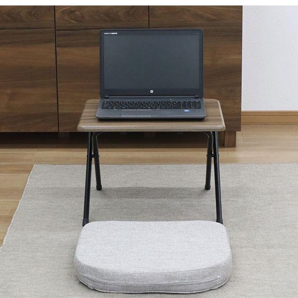 折りたたみテーブルロータイプ 折りたたみデスク 幅50cm 奥行43cm 高さ