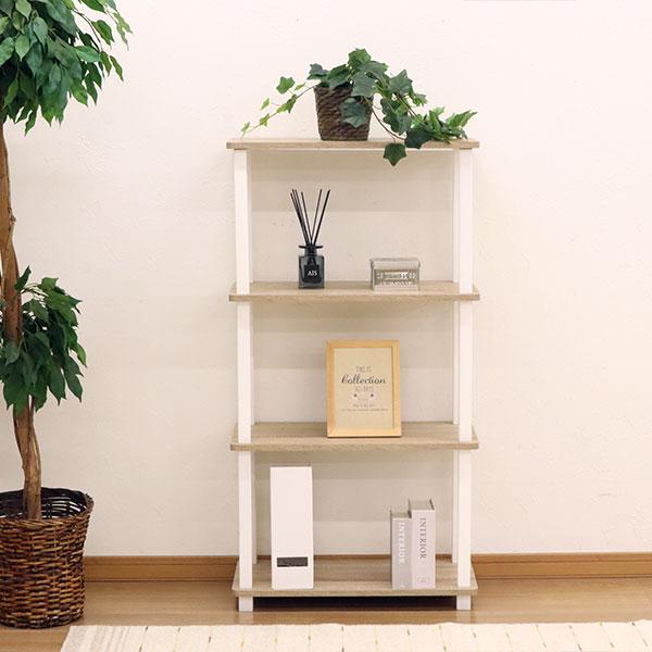 収納ラック 4段 オープンラック4段 工具不要 簡単組立 幅60cm(59cm