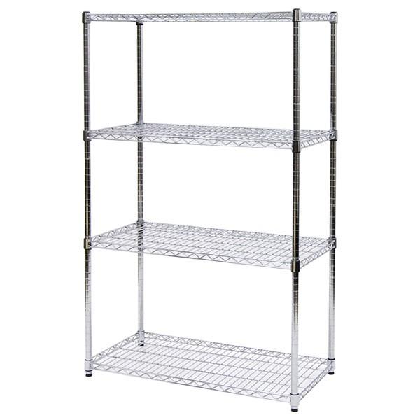 スチールラック 幅90cm 奥行き45cm 高さ150cm 4段 メッキ ガレージ収納