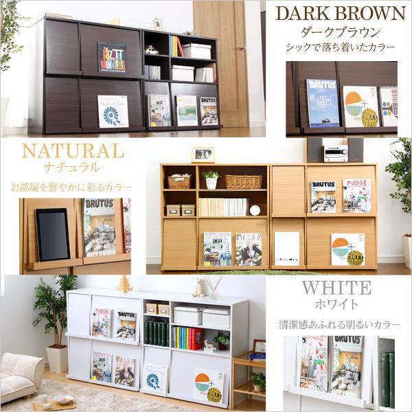 ディスプレイラック フラップチェスト 2個セット 本棚 扉付き 収納棚