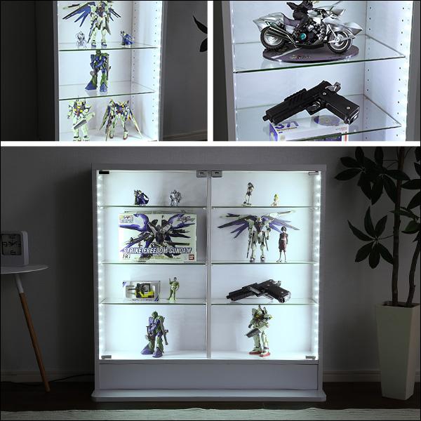 LEDテープライト付きディスプレイラック 2台セットのみコレクションケース❣️❣️ コレクションラック ルーク専用 LEDテープライト USB 長さ169cm 2本