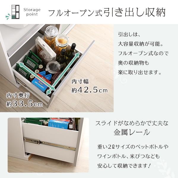 キッチン収納 食器棚 引き戸 100cm幅 ハイタイプ スライド 2口