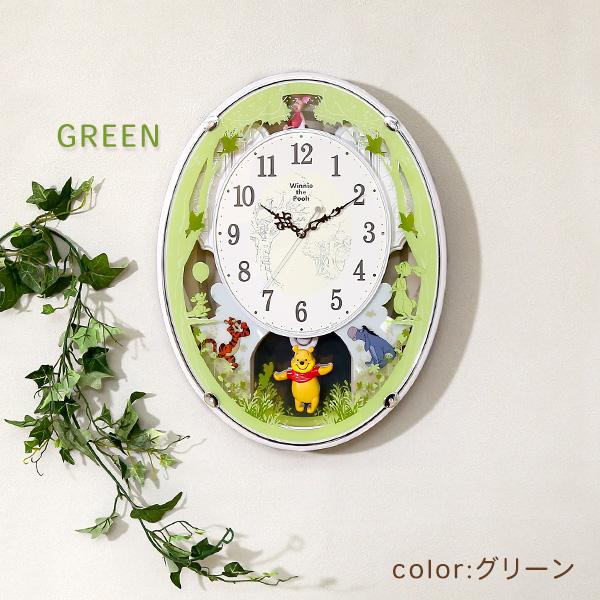 くまのプーさんからくり時計 壁掛け 電波時計 時計 くまのプーさんからくり時計 壁掛け 電波 見やすい