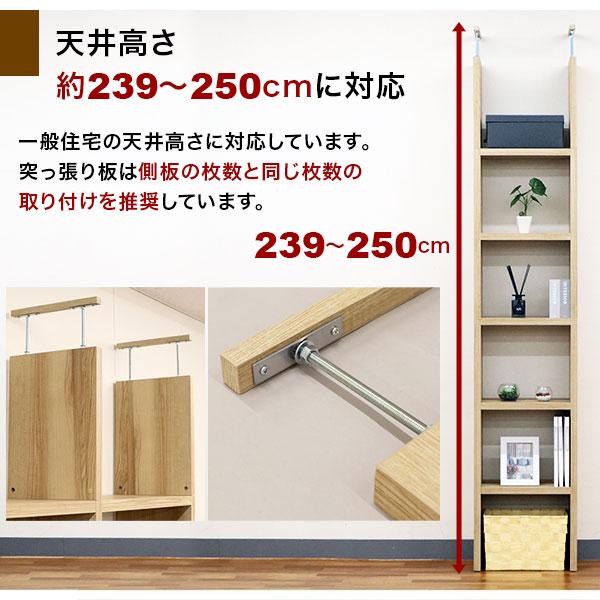 壁面収納 A4対応 本棚 オープンラック用の天井突っ張り(トップ 壁面収納 A4対応 本棚 オープンラック用の天井突っ張り(トップ