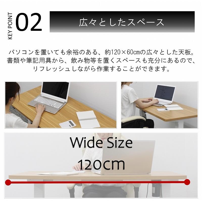 昇降デスク ワーキングテーブル 幅120cm パソコンデスク 高さ調節 スタンディングデスク 上下する オフィスデスク 書斎 机 昇降テーブル 大型 電動デスク 【楽天市場】昇降式デスク 120cmの通販