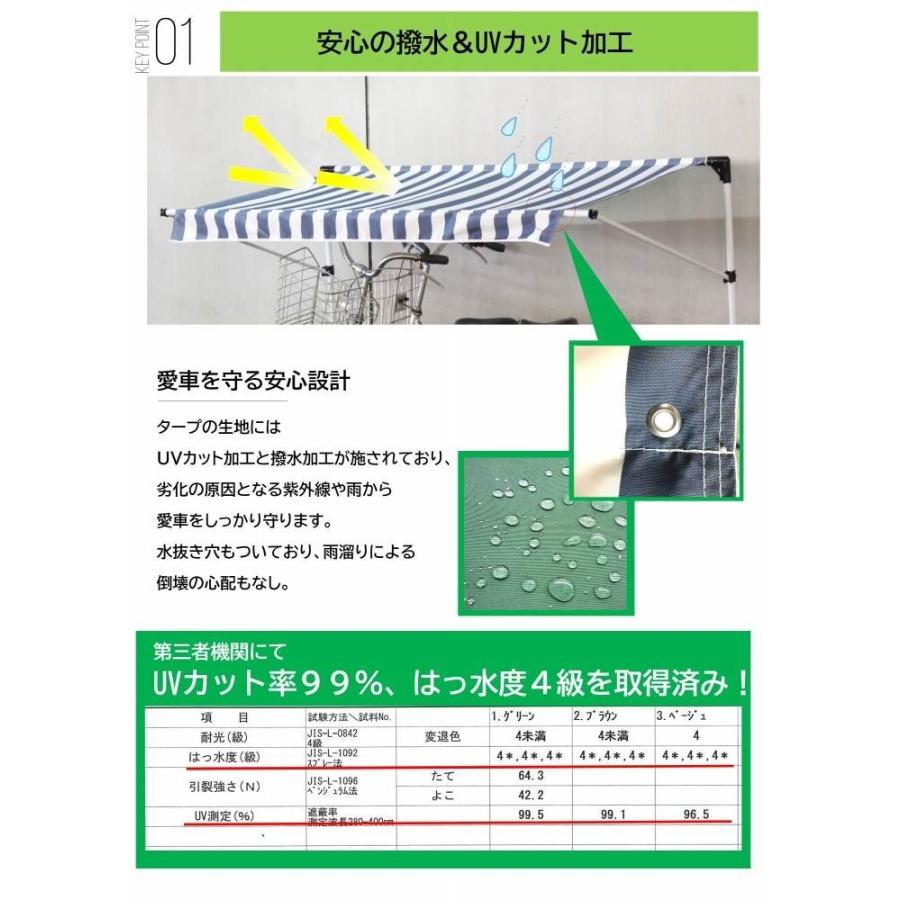 サイクルハウス 2台 1台 安い サイクルガレージ 自転車置き場 ひさし 屋根 タープ Diy 日よけ 雨よけ 物置 ペグ付き 簡単設置 サイクルポート バイク 原付 559 Kaguwashiki 通販 Yahoo ショッピング