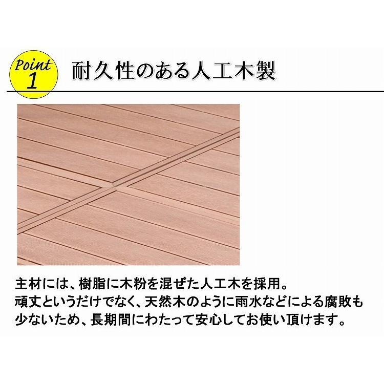 ウッドデッキ おしゃれ 6点セット 0.75坪 人工木 樹脂 劣化に強い
