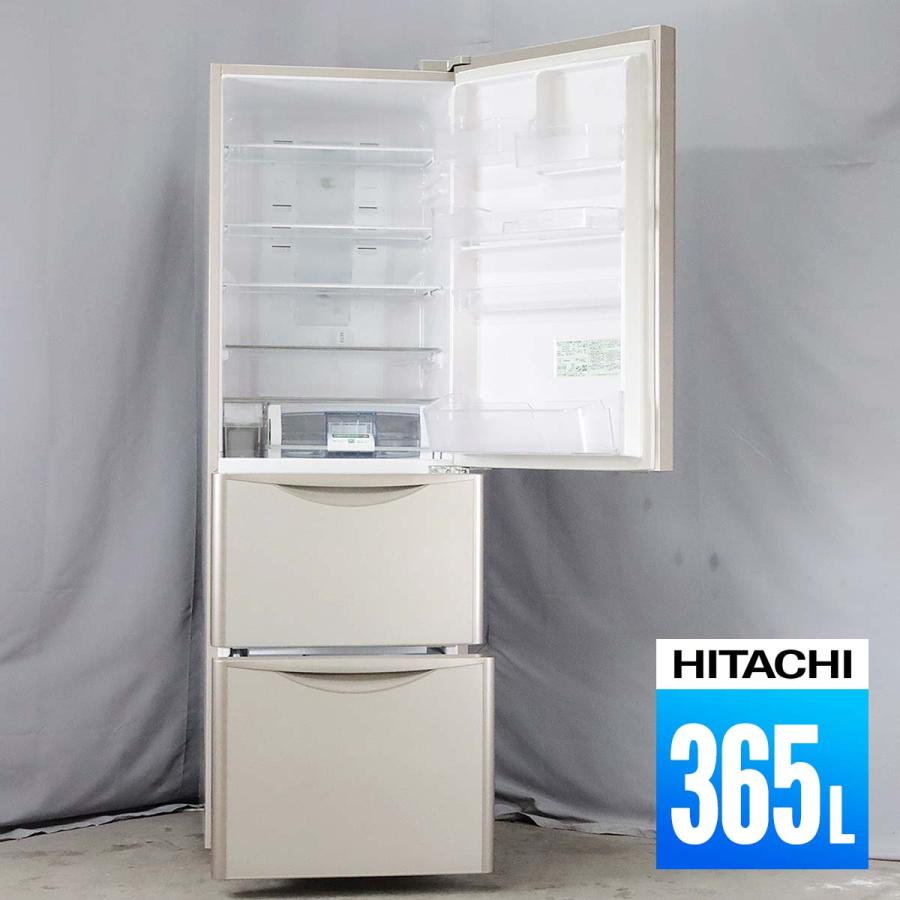値下げ)日立ノンフロン冷凍冷蔵庫 R-K370FV(s) 365L