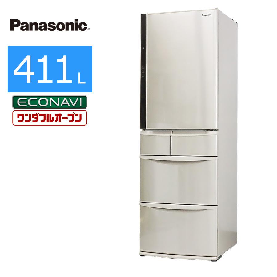 中古/屋内搬入付きパナソニック 冷蔵庫 5ドア 411L NR-E412V 60